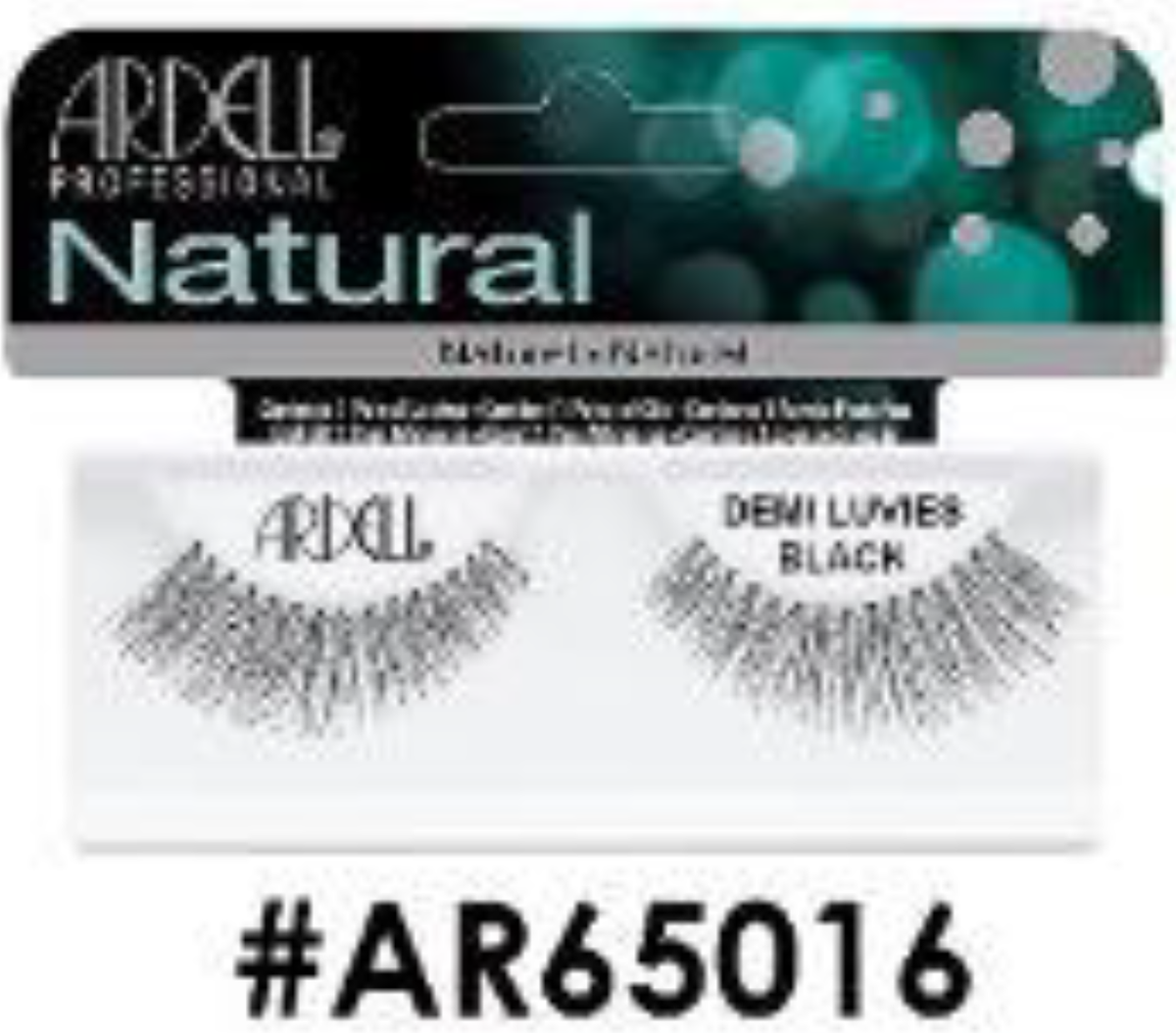 "Ardell Natural False Lashes Demi Luvies Black (#AR65016) - Soft and Elegant Look."