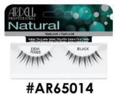 "Ardell Natural False Lashes Demi Pixies Black (#AR65014) - Flared and Voluminous."