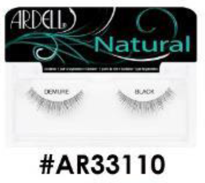"Ardell Natural False Lashes Demure Black (#AR33110) - Lightweight and Sophisticated Look."