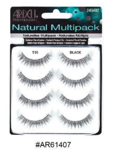 "Ardell Natural Multipack False Lashes 110 Black (#AR61407) - Subtle and Delicate Look."