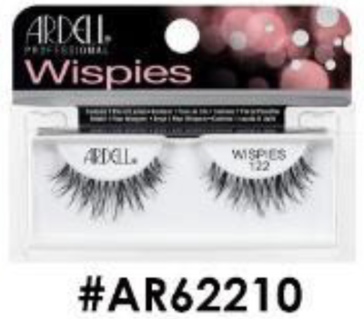 "Ardell Wispies False Lashes 122 Black (#AR62210) - Natural and Wispy Look."