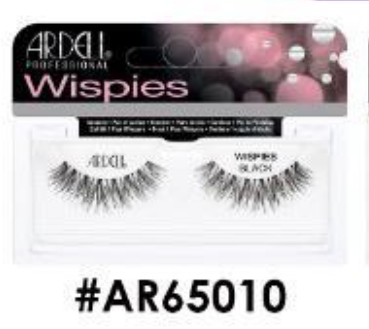 "Ardell Wispies False Lashes Black (#AR65010) - Voluminous and Bold Look."