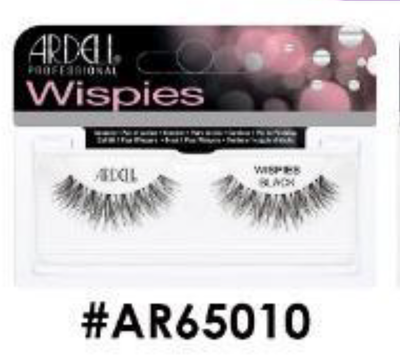 "Ardell Wispies False Lashes Black (#AR65010) - Voluminous and Bold Look."