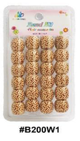 Bead Fit, Decorative Hair Beads, #B200W1, Beige Pattern
