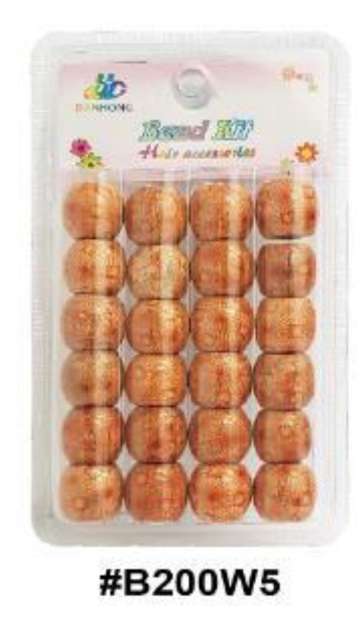 Bead Fit, Decorative Hair Beads, #B200W5, Metallic Copper