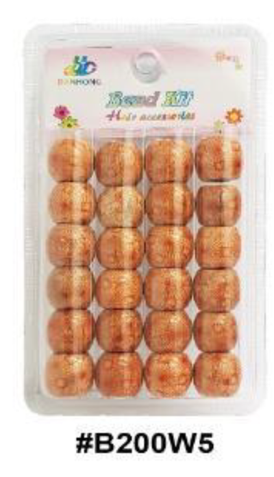 Bead Fit, Decorative Hair Beads, #B200W5, Metallic Copper
