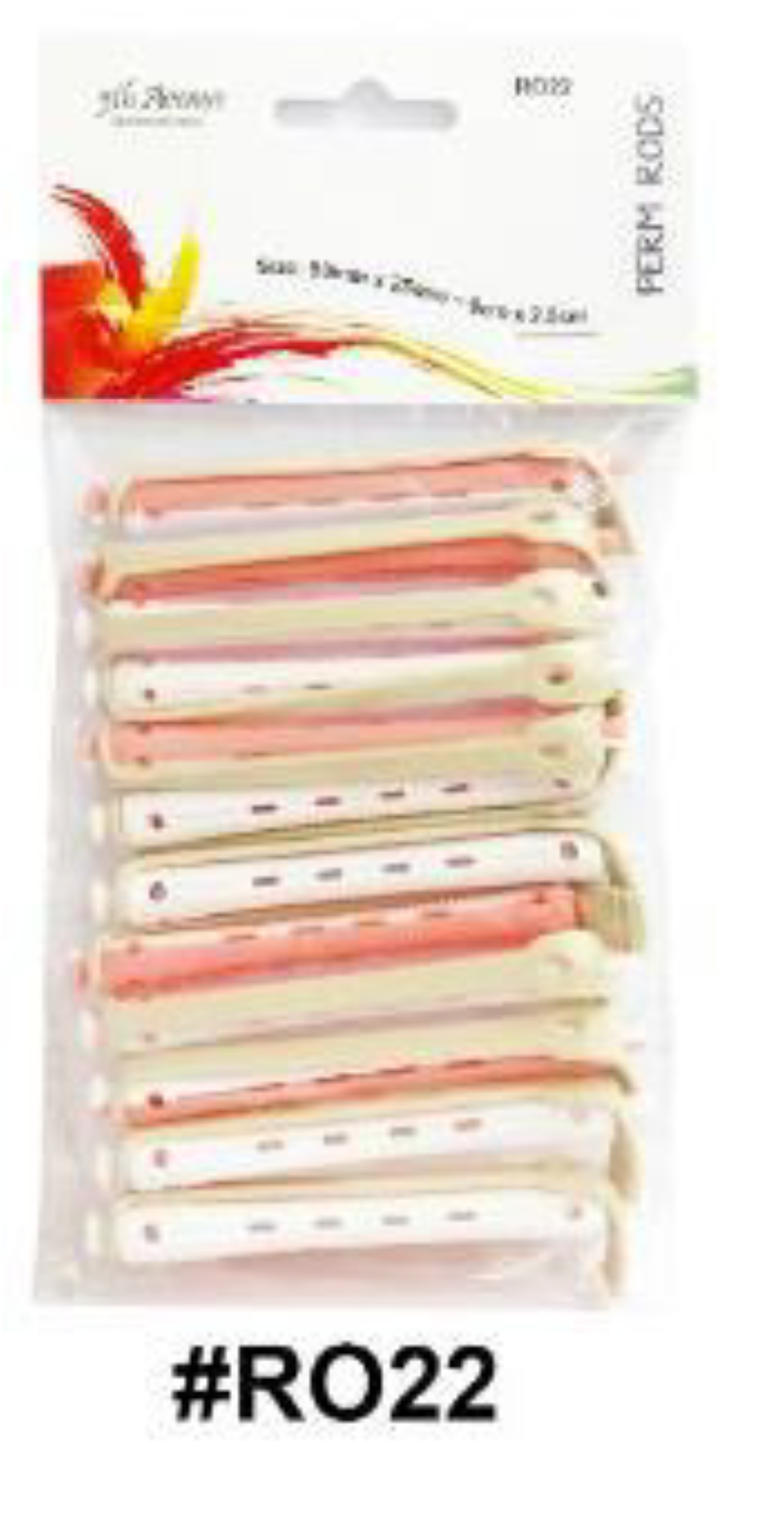 " Beauty Perm Rods, #RO22, Assorted Colors, Salon Styling Tools"