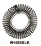 Stretch Elastic Hair Comb, Black, #H408BLK