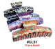 CL51, Mosaic Pattern Hair Claw Clips, 12 Pcs