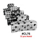 CL76, Assorted Glitter Polka Dot Hair Claw Clips, 12 Pcs