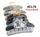 CL78, Floral Pattern Hair Claw Clips, 12 Pcs Assorted