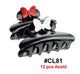 CL81, Assorted Butterfly Accent Hair Claw Clips, 12 Pcs