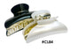 Classic Metallic Hair Claw Clamp, #CL84, Black and White