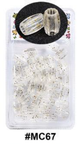Murry Collection, Transparent Glitter Hair Beads, #MC67