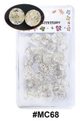 Murry Collection, Transparent Round Glitter Hair Beads, #MC68