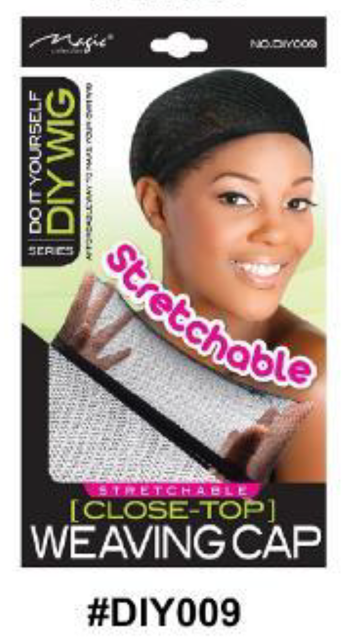 "DIY Close-Top Weaving Cap in Black (#DIY009) - Stretchable Net for Wig and Weaving Applications."