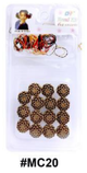 DIY Hair Bead Kit, Floral Engraved Wooden Beads with Thread, #MC20