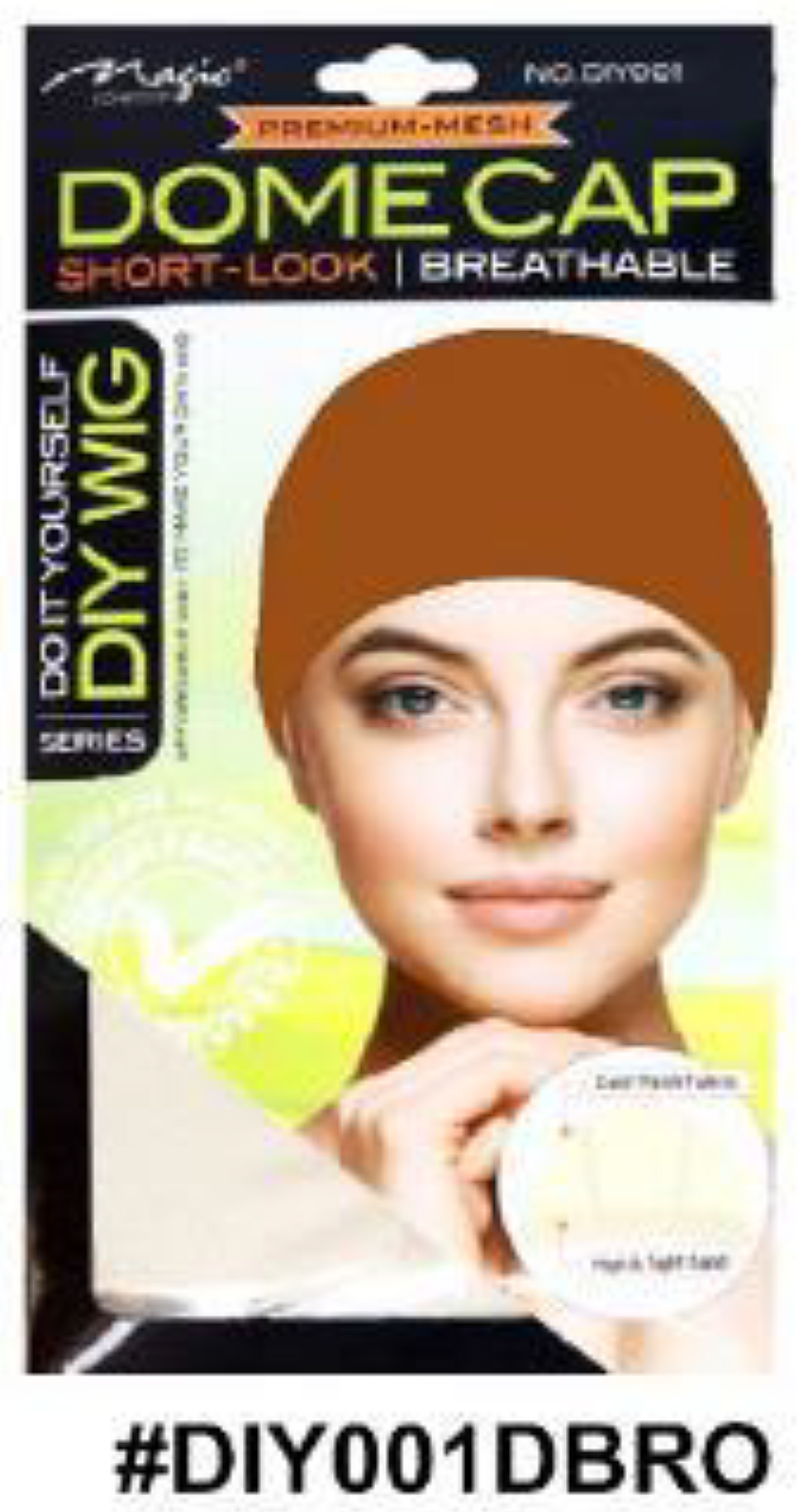 "DIY Mesh Dome Cap in Dark Brown (#DIY001DBRO) - Lightweight, Breathable Premium-Mesh Fabric with Elastic Band."