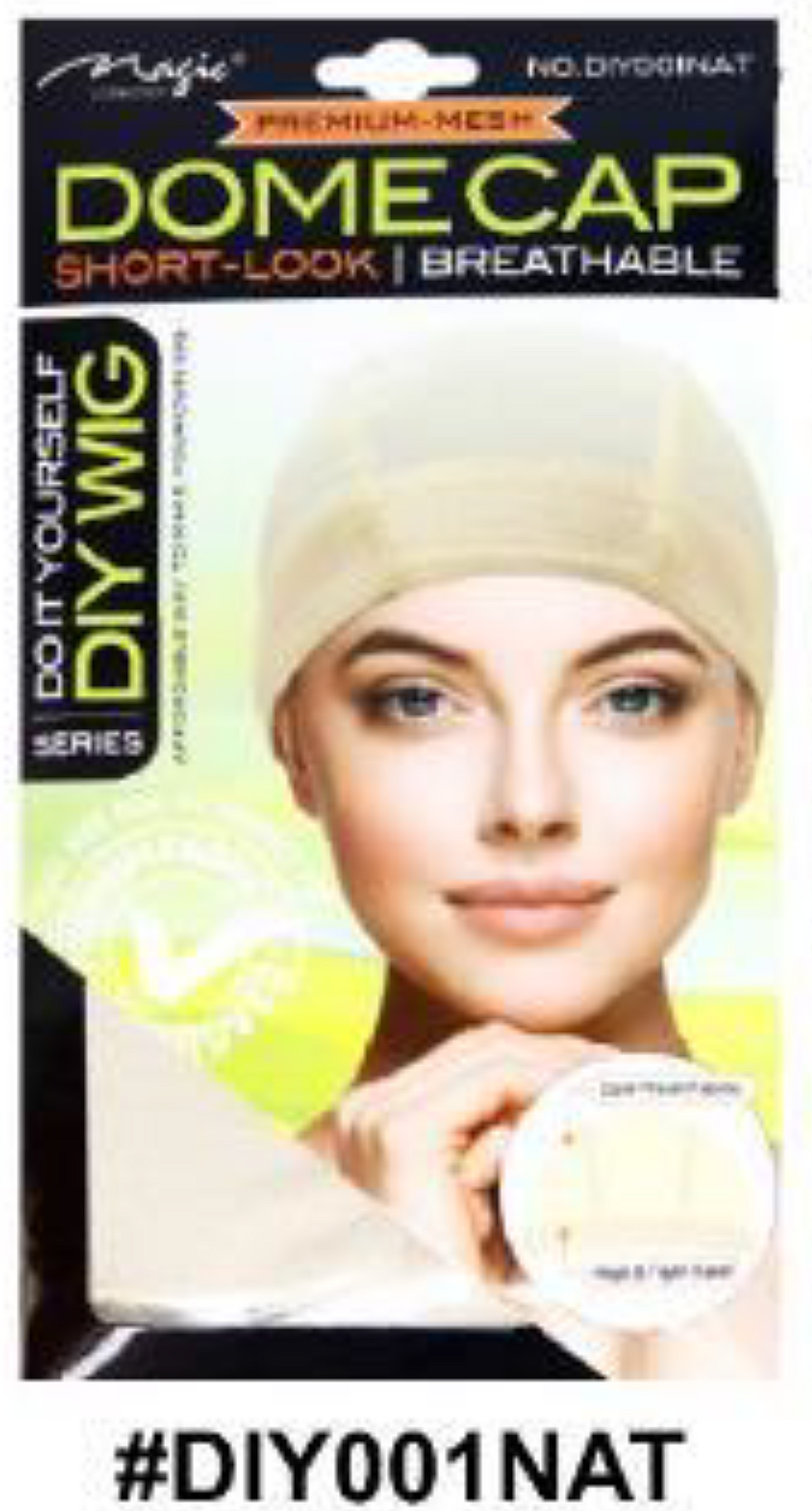 "DIY Mesh Dome Cap in Natural (#DIY001NAT) - Premium-Mesh Short-Look Cap for Wig Making and Hair Protection."