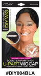 DIY U-Part Wig Cap - Center Parting with Invisible Lace Front - Black (#DIY004BLA)