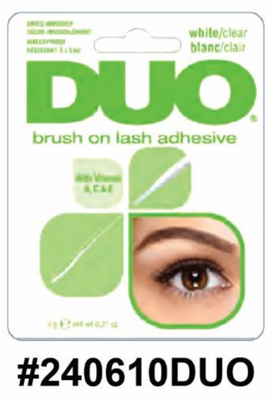 DUO Brush-On Lash Adhesive - White/Clear Waterproof Formula with Vitamins
