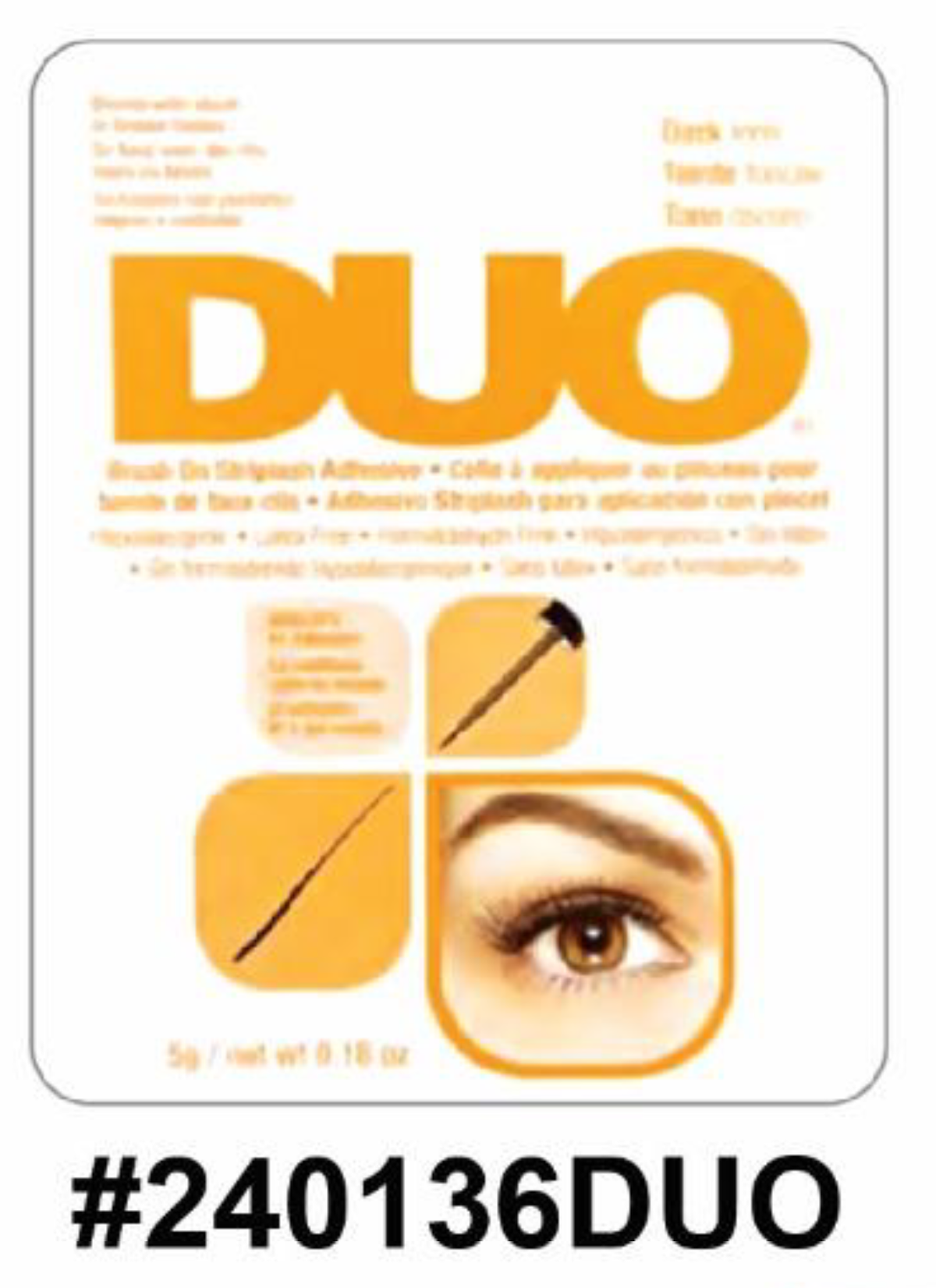 DUO Brush-On Striplash Adhesive - Dark Tone, Precision Lash Glue