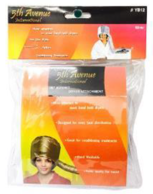 "Dryer Attachment Bonnet Packaging (#YB12) - Compact and Portable for Hair Styling and Conditioning Treatments."