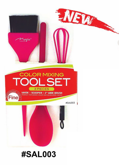 Fine Professional Tools, Color Mixing Tool Set, 3 Pieces, #SAL003, Pink/Black