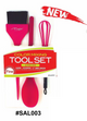 Fine Professional Tools, Color Mixing Tool Set, 3 Pieces, #SAL003, Pink/Black