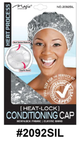 Heat-Lock Conditioning Cap in Silver (#2092SIL) with Heat-Retain Fabric and Elastic Band for Enhanced Hair Care.