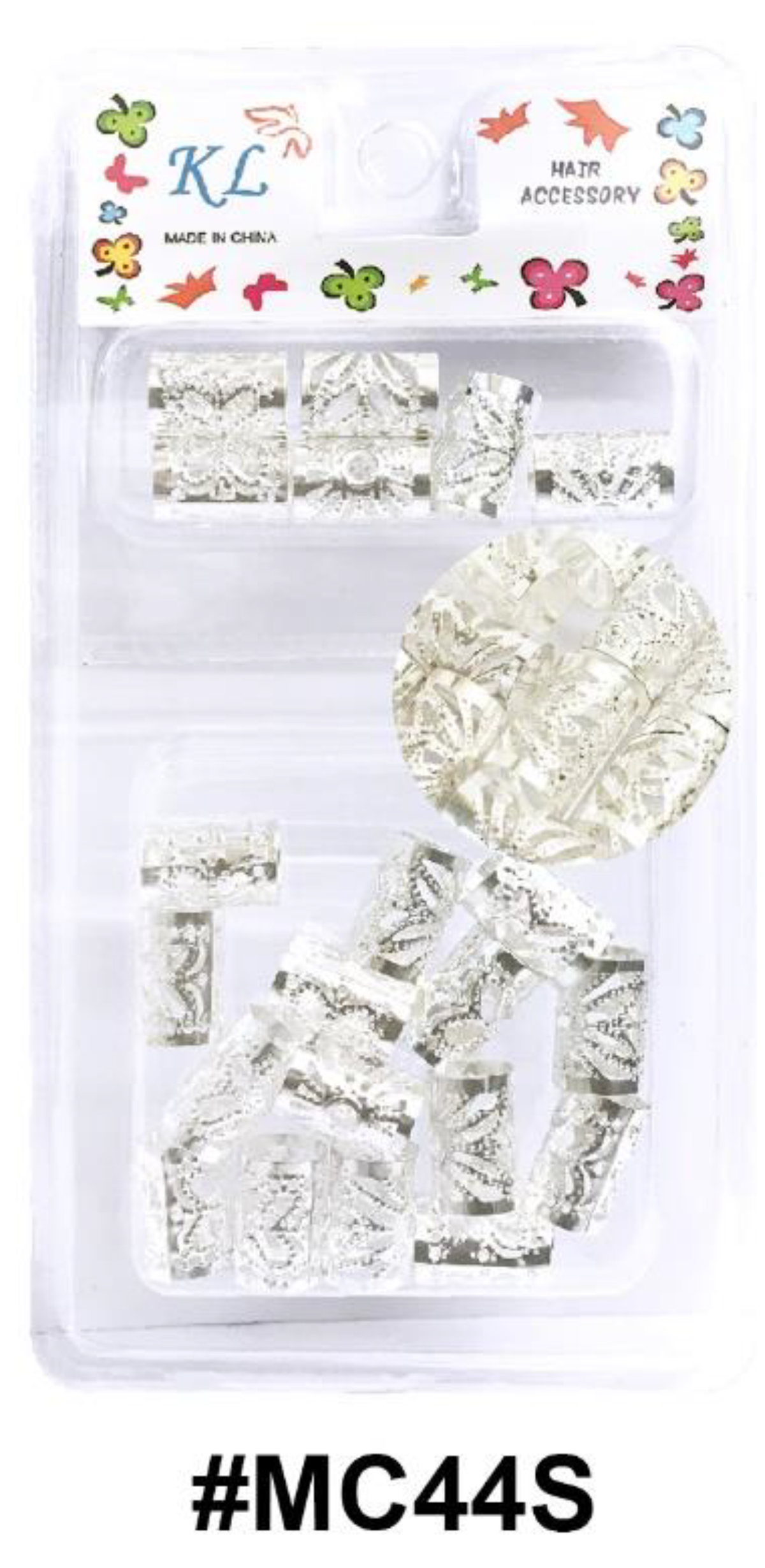 KL, Shiny Metallic Hair Beads with Intricate Designs, #MC43S