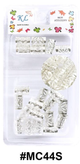 KL, Shiny Metallic Hair Beads with Intricate Designs, #MC44S