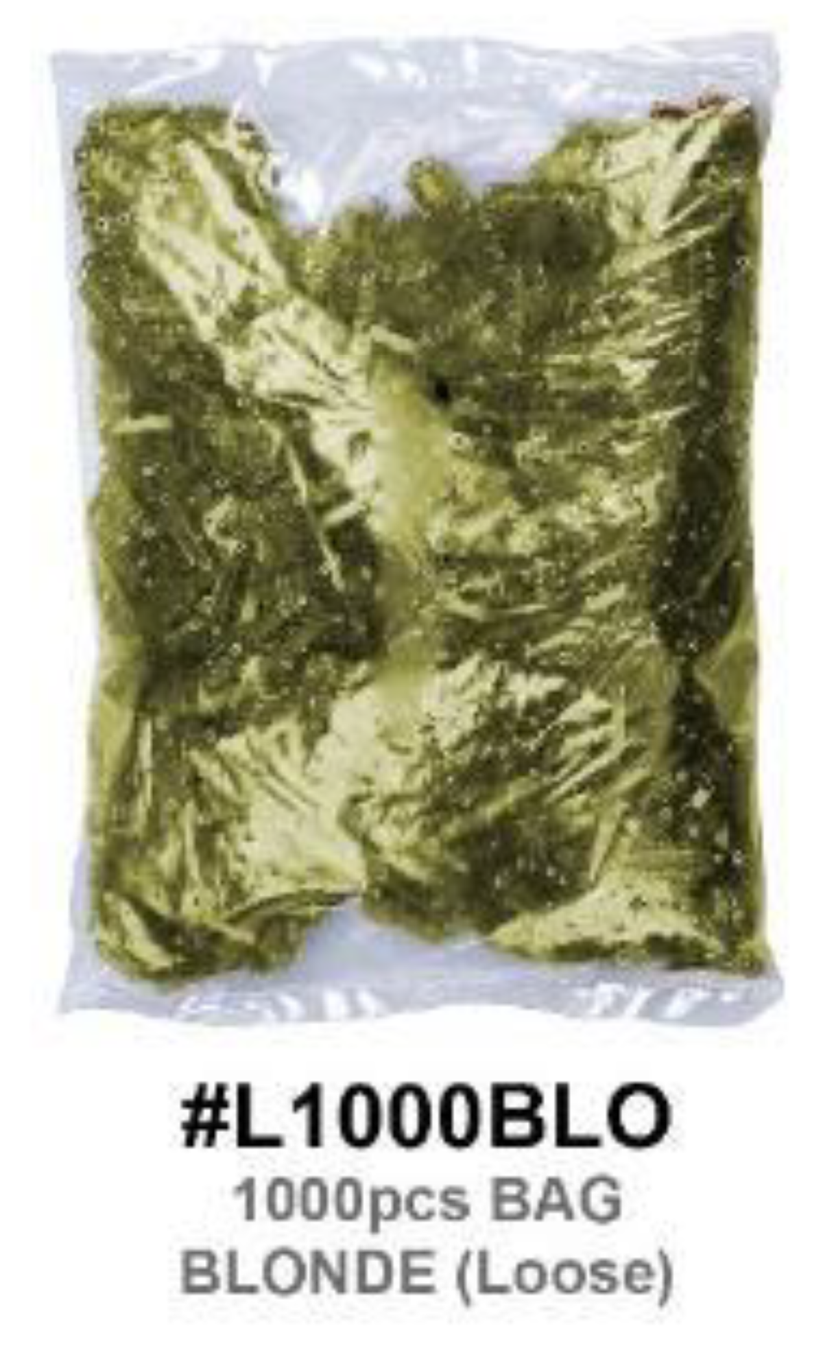 Loose Hair Wig Clips, 1000pcs Bag, Blonde (#L1000BLO)
