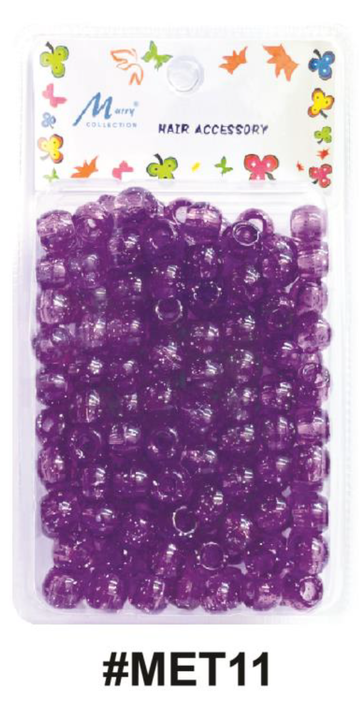 MET11: Murry Collection Hair Accessory Beads in Purple

