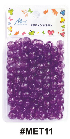 MET11: Murry Collection Hair Accessory Beads in Purple
