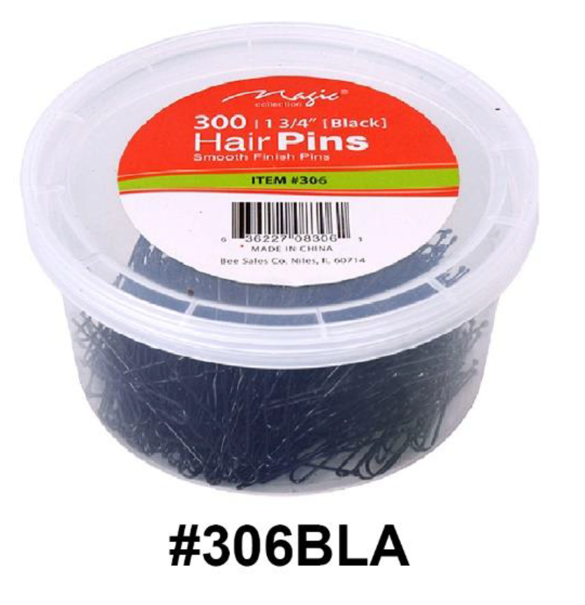 "Magic, 1 3/4-Inch Hair Pins, #306BLA, Black - Pack of 300"