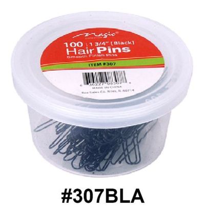 "Magic, 1 3/4-Inch Hair Pins, #307BLA, Black - Pack of 100"