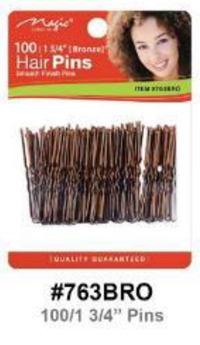 "Magic, 1 3/4-Inch Hair Pins, #763BLK, Black and #763BRO, Bronze"