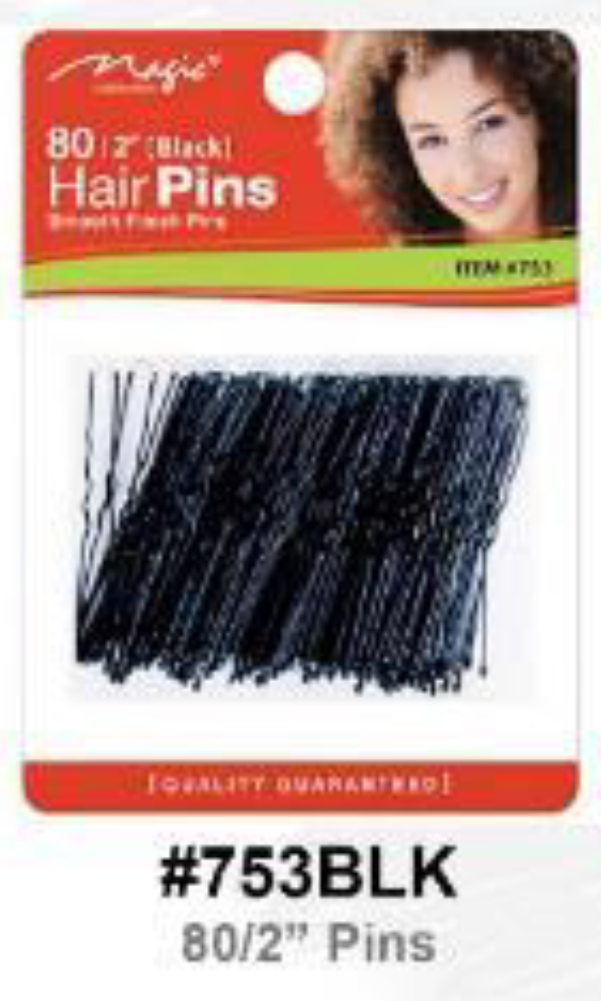 "Magic, 2-Inch Hair Pins, #753BLK, Black"