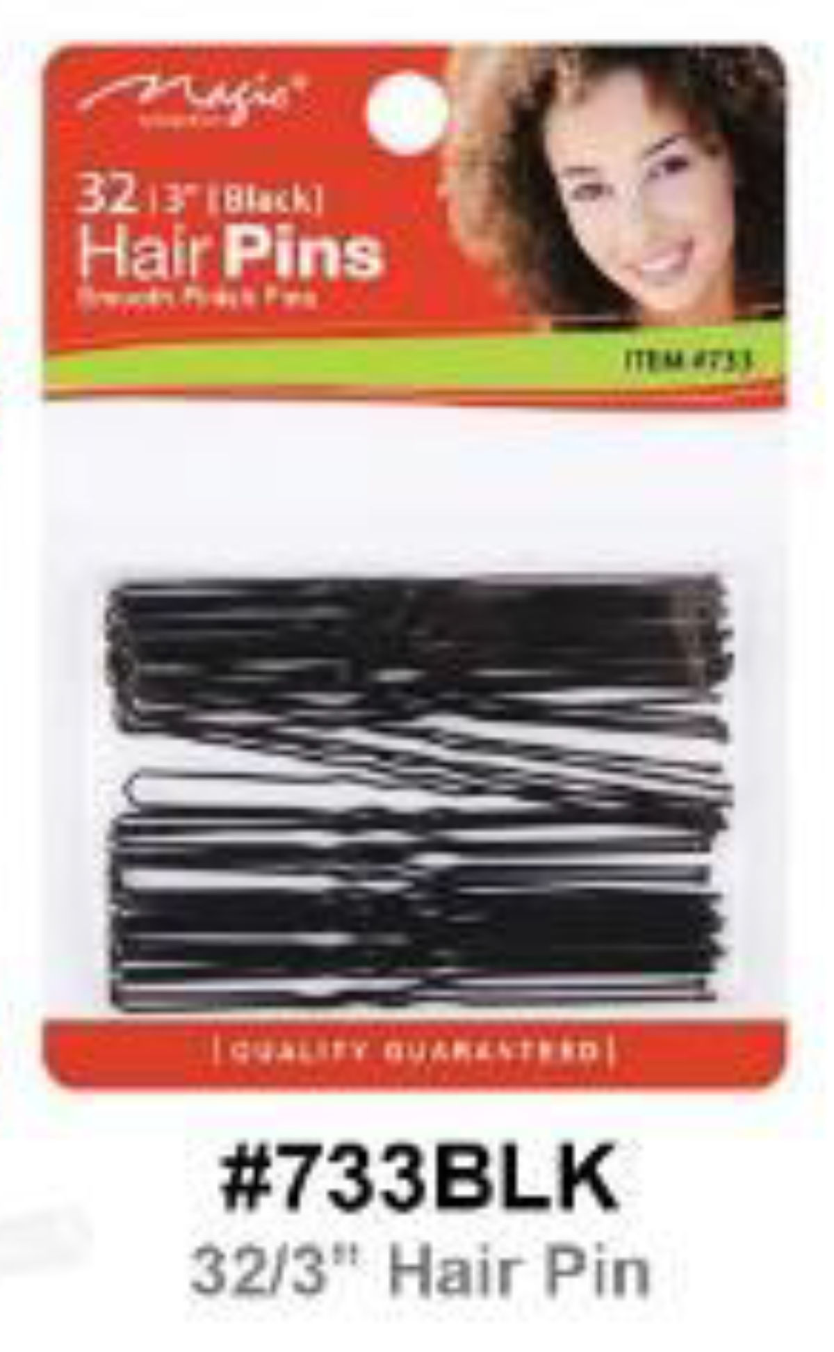 "Magic, 3-Inch Hair Pins, #733BLK, Black"