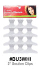 Magic, 3” White Butterfly Clamps, #BU3WHI, 12 Pcs