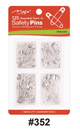 Magic Collection, Assorted Safety Pins 125-Pack (Sizes 0-4), #352