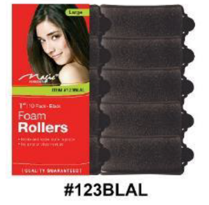 Magic Collection Foam Rollers Medium Black #123BLAM.