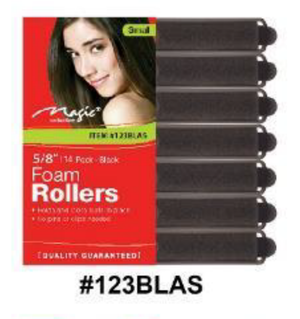 Magic Collection Foam Rollers Small Black #123BLAS.