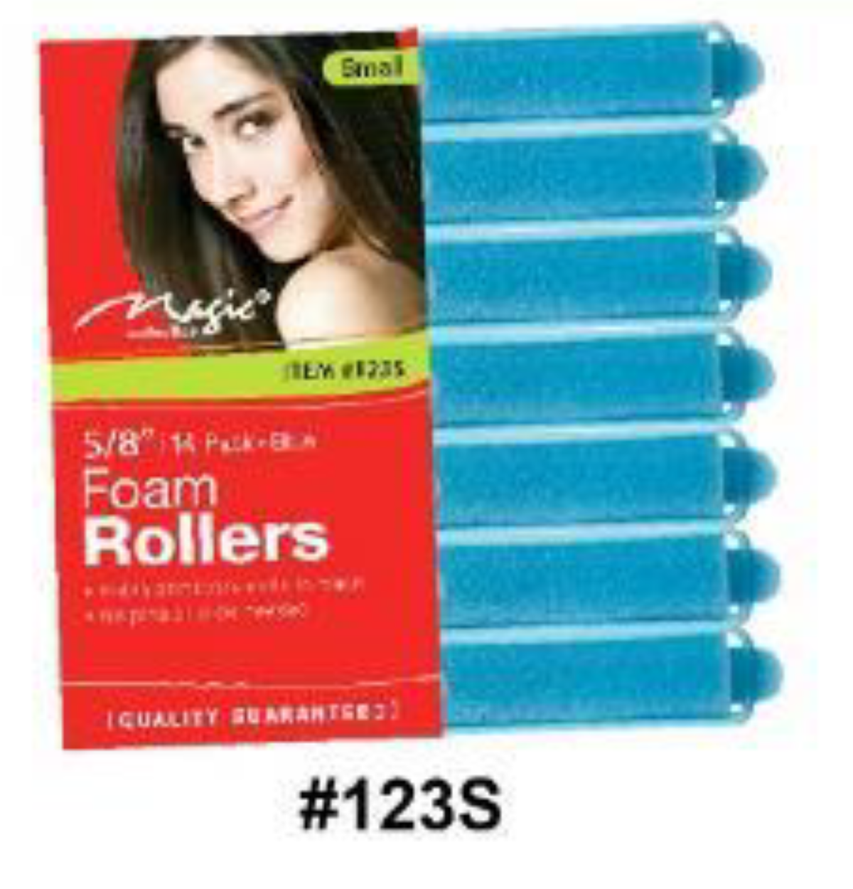 "Magic Collection Foam Rollers, Small Size, Blue, 5/8 Inch, 14 Pack"
