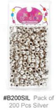 Magic Collection, Hair Beads Pack, #B200SIL, Silver