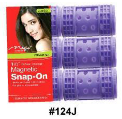 "Magic Collection Magnetic Snap-On Rollers - Available in Jumbo, Small, Medium, Large, Extra Large Sizes."