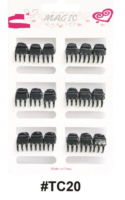 Magic Collection | Mini Black Hair Claw Clips | #TC20