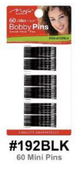 Magic Collection, Mini Bobby Pins, 1.5" Size, #192BLK, 60 Pack