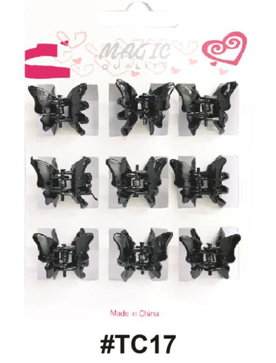 Magic Collection | Mini Butterfly Hair Claw Clips | #TC17 | Black